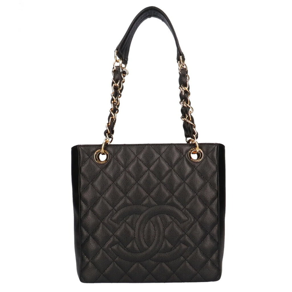 Pre-Owned Chanel CHANEL chain shoulder bag leather black ladies (Good)