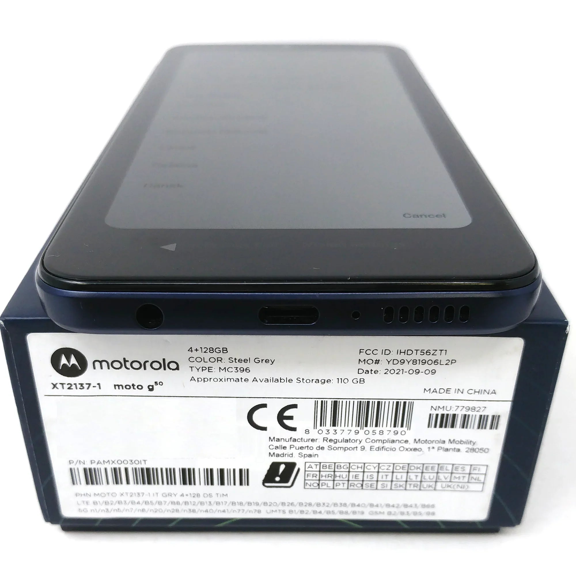 Motorola Moto G50 XT2137-1 5G 128GB Dual SIM Factory Unlocked 6.5" 4GB RAM Phone - Steel Grey - OB