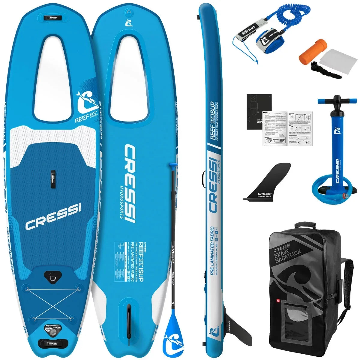 Cressi Hydrosports Cressi Hydrosports 10'2'' Reef iSUP Set, Blue