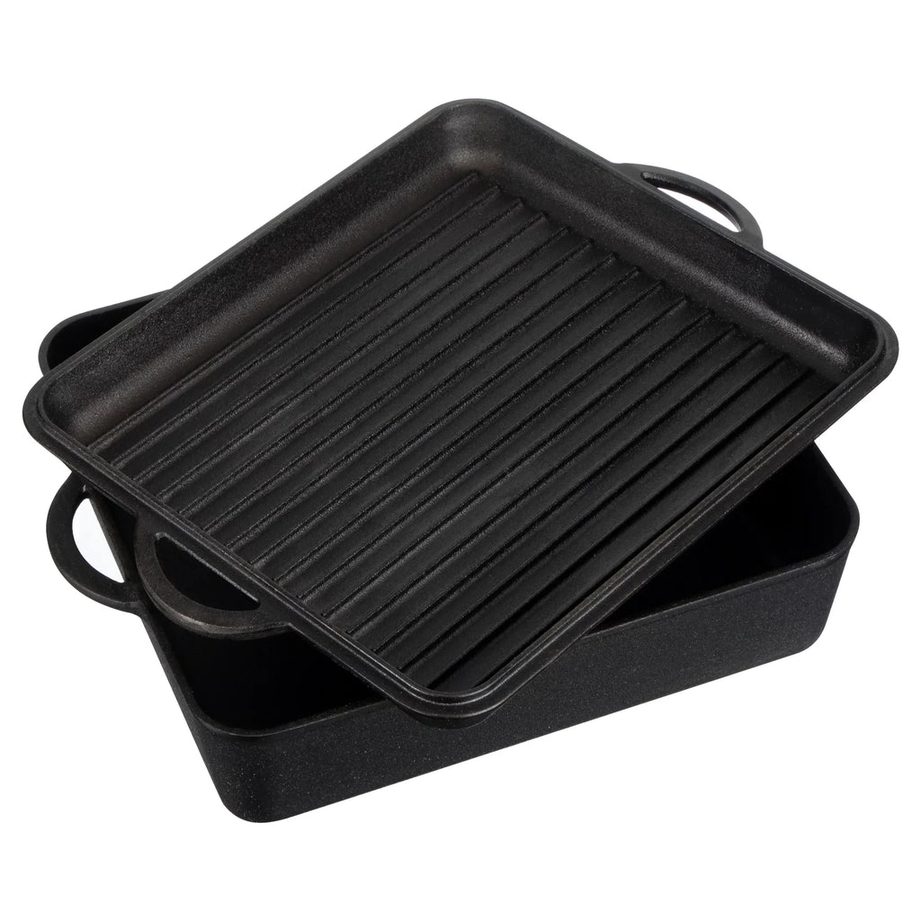 Camp Chef Cast Iron Dutch Oven 8 Quarts, 13" x 13" Square, DO13S