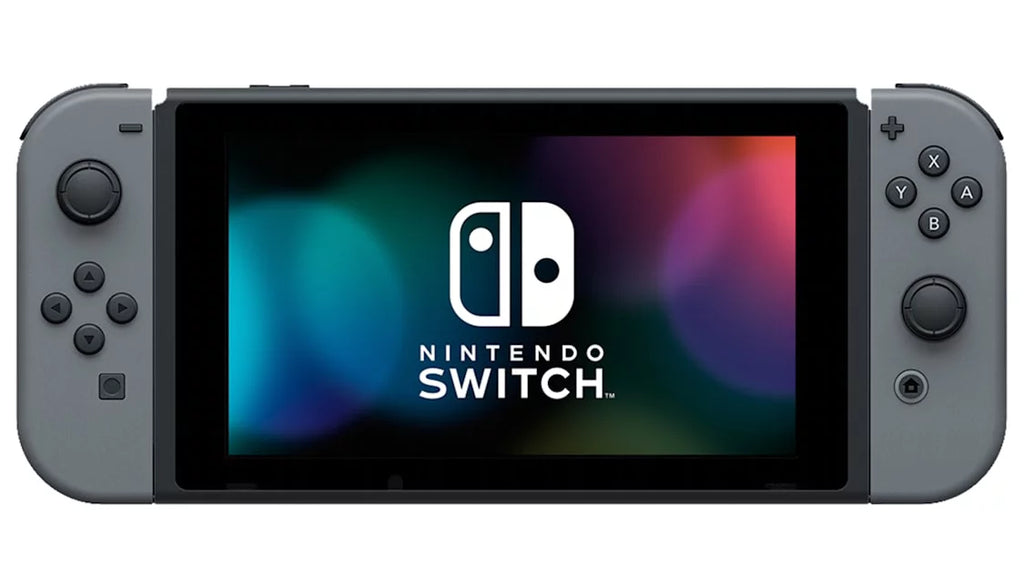 Nintendo Switch - Gray & Gray Joy-Con with HDMI Cable BOLT AXTION Cleaning Kit Bundle Like New