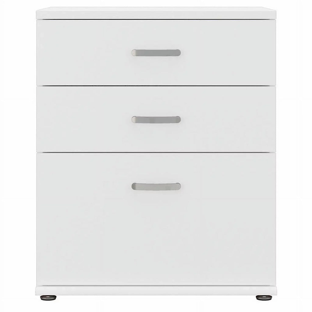 Pemberly Row Garage Storage Cabinet with Drawers in White - Engineered Wood