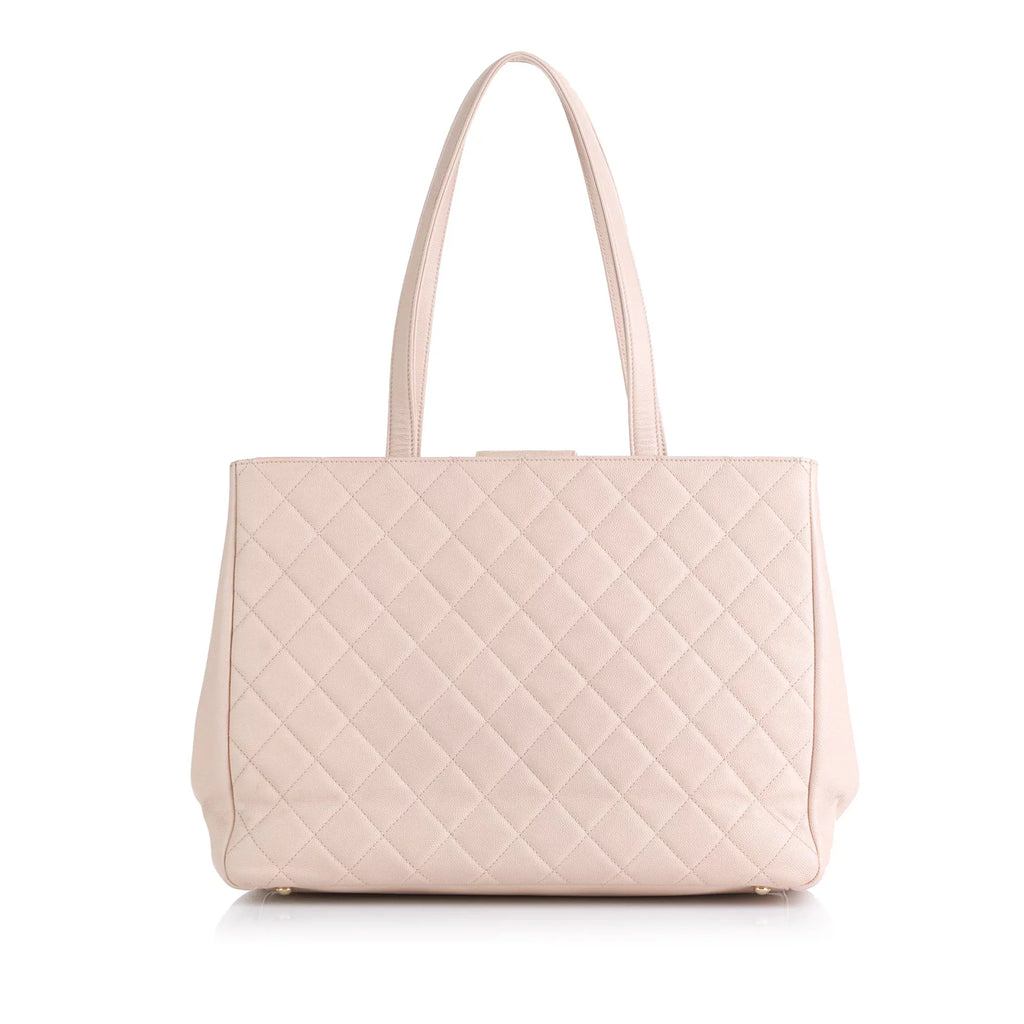 Pre-Owned Authenticated Chanel Business Affinity Shopping Tote Caviar Leather Pink Tote Bag Unisex (Good)