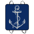 GCKG Blue Anchor Pet Car Seat Cover,Nautical Navy Blue Anchor Pet Car Seat Cover Dog Car Seat Mat Hammock Cargo Mat Trunk Mat For Cars Trucks and SUV 54x60 inches
