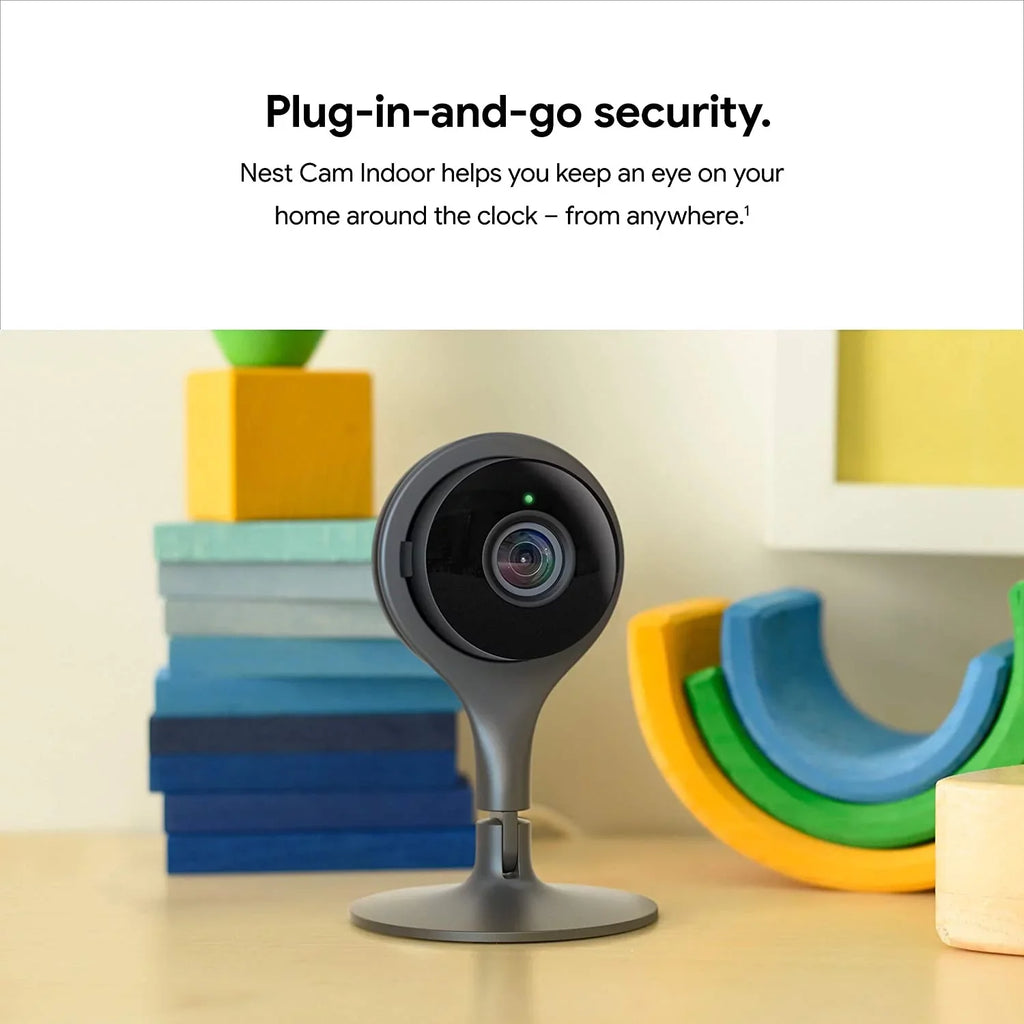 Restored Google Nest Cam Indoor 3 Pack - Wired Indoor Camera for Home Security - Control with Your Phone and Get Mobile Alerts - Surveillance Camera with 24/7 Live Video and Night Vision (Refurbished)