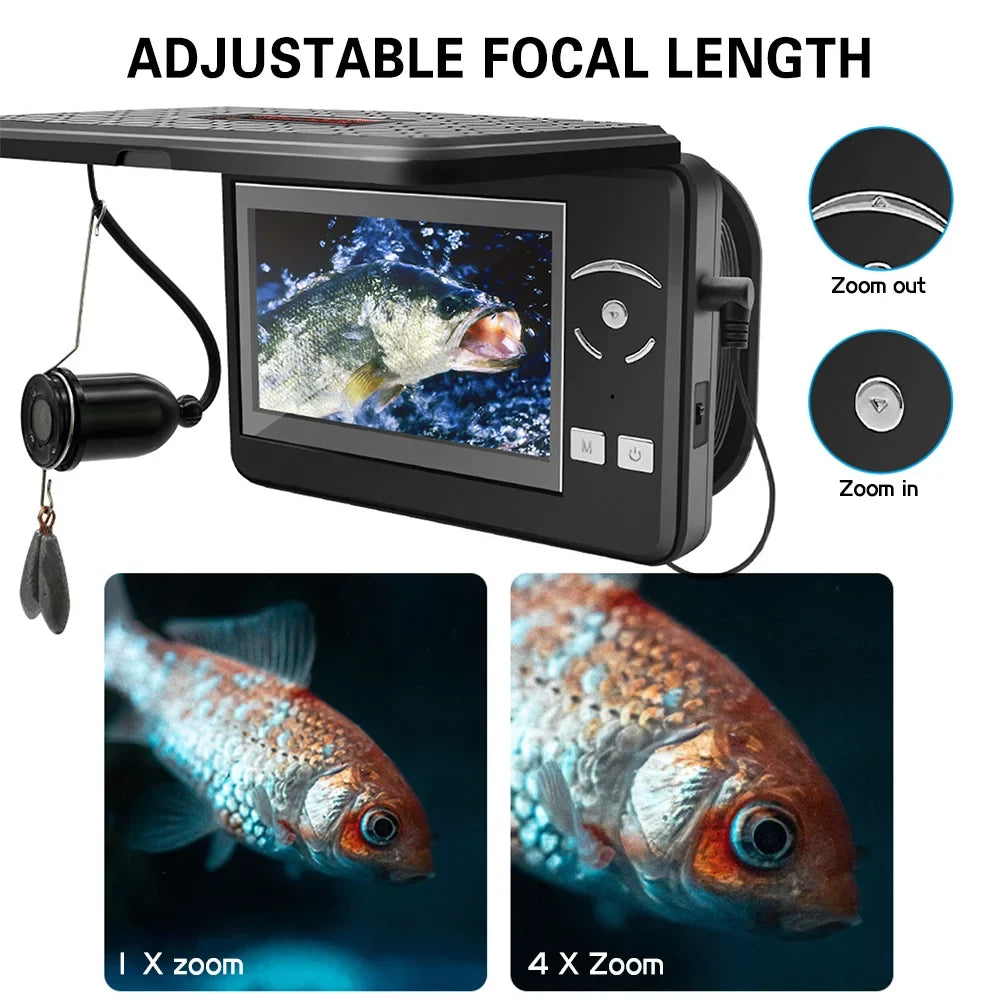 Portable Underwater Fishing Camera Waterproof 720P Fish Finder with LCD Display Ideal for Sea Boat Fishing
