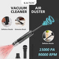 Reesibi Cordless Air Duster Portable Air Blower for Computer with 40000 RPM Improved Motor Electric Compressed Air Duster for Keyboard Notebook PC Camera Cleaning, 6000mAh Rechargeable Battery