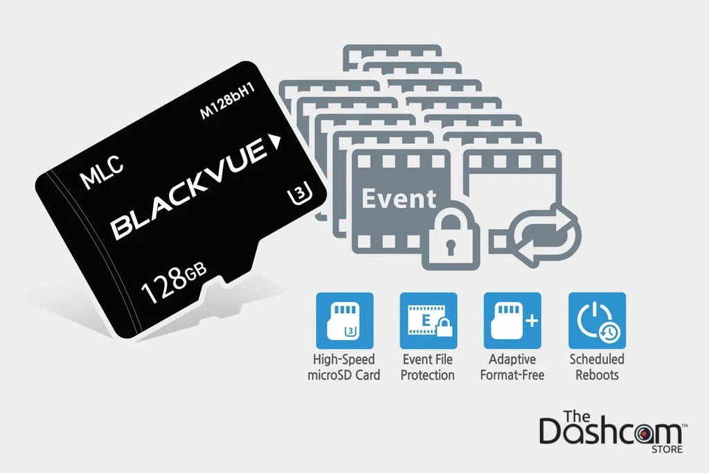 BlackVue DR900S-1CH Single Lens 4K GPS WiFi Cloud-Capable Dashcam w/ 128 Gigabytes Memory Card