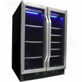 Danby 24-in Silhouette Emmental French Door Beverage Center Stainless Steel (SBC051D1BSS)