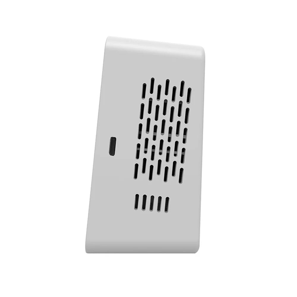 Carevas WiFi Intelligent Air Quality Detector PM2.5 CO2 TVOC HCHO Humidity 6 In 1 Detector Time Date Week Display Mobilephone APP Remotes Viewing 2 Sets Alarm Home Indoor Desktop Air Quality Moni