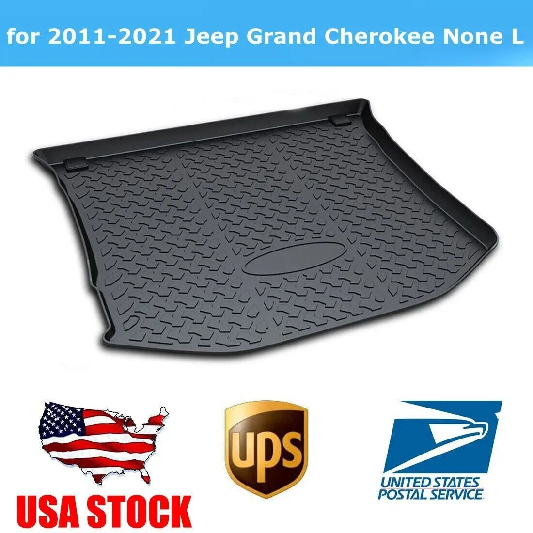 Easy to Clean for 2011-2021 Jeep Grand Cherokee TPO Rear Cargo Trunk Mats Liner