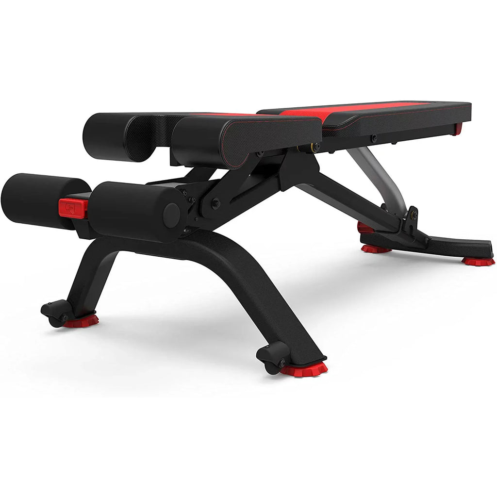 Bowflex 100675 5.1S Stowable SelectTech Adjustable Bench, 6 Adjustment Angles Bundle with Bowflex SelectTech Dumbbell Stand with Media Rack
