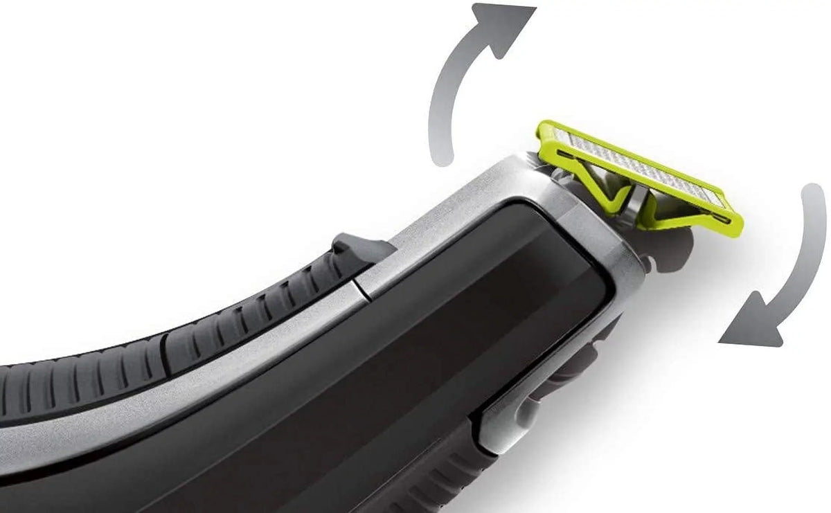 PHILIPS Norelco OneBlade Hybrid Styler Electric Trimmer & Shaver, QP6510 + OneBlade Body Kit, 3 Pieces, Black