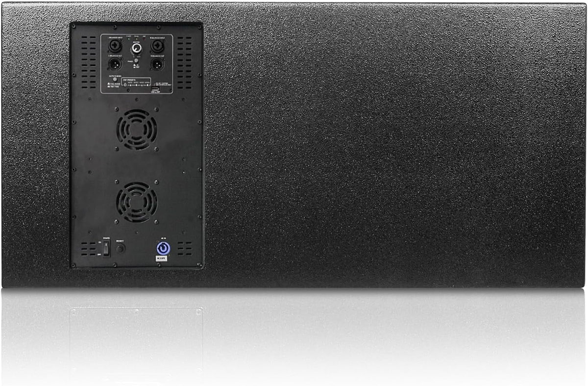 Sound Town CARME Series Dual 18" 3200W PA/DJ Powered Subwoofer with DSP, 2-Channel Class-D, 4" Voice Coil, Birch Plywood, Bass Reinforcement, for Stages, Bars, Clubs, Concert, Black (CARME-218SBPW)