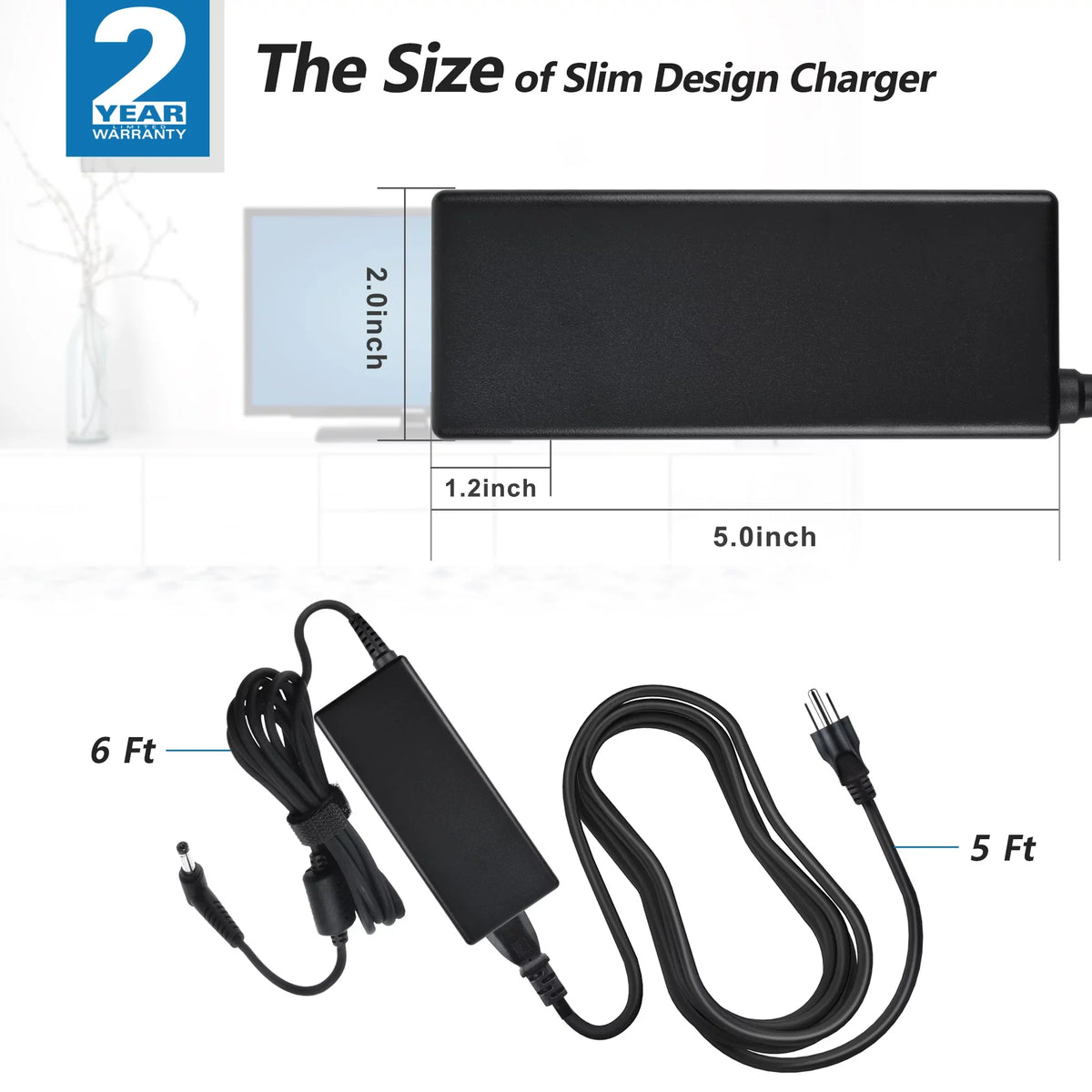 PwrON Compatible AC Adapter Replacement for Goal Zero Yeti 1250 p/n: 31901 Solar Generator Power Supply Cord