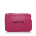 Pre-Owned Authenticated Balenciaga XS Everyday Pouch Calf Leather Pink Women (Good)