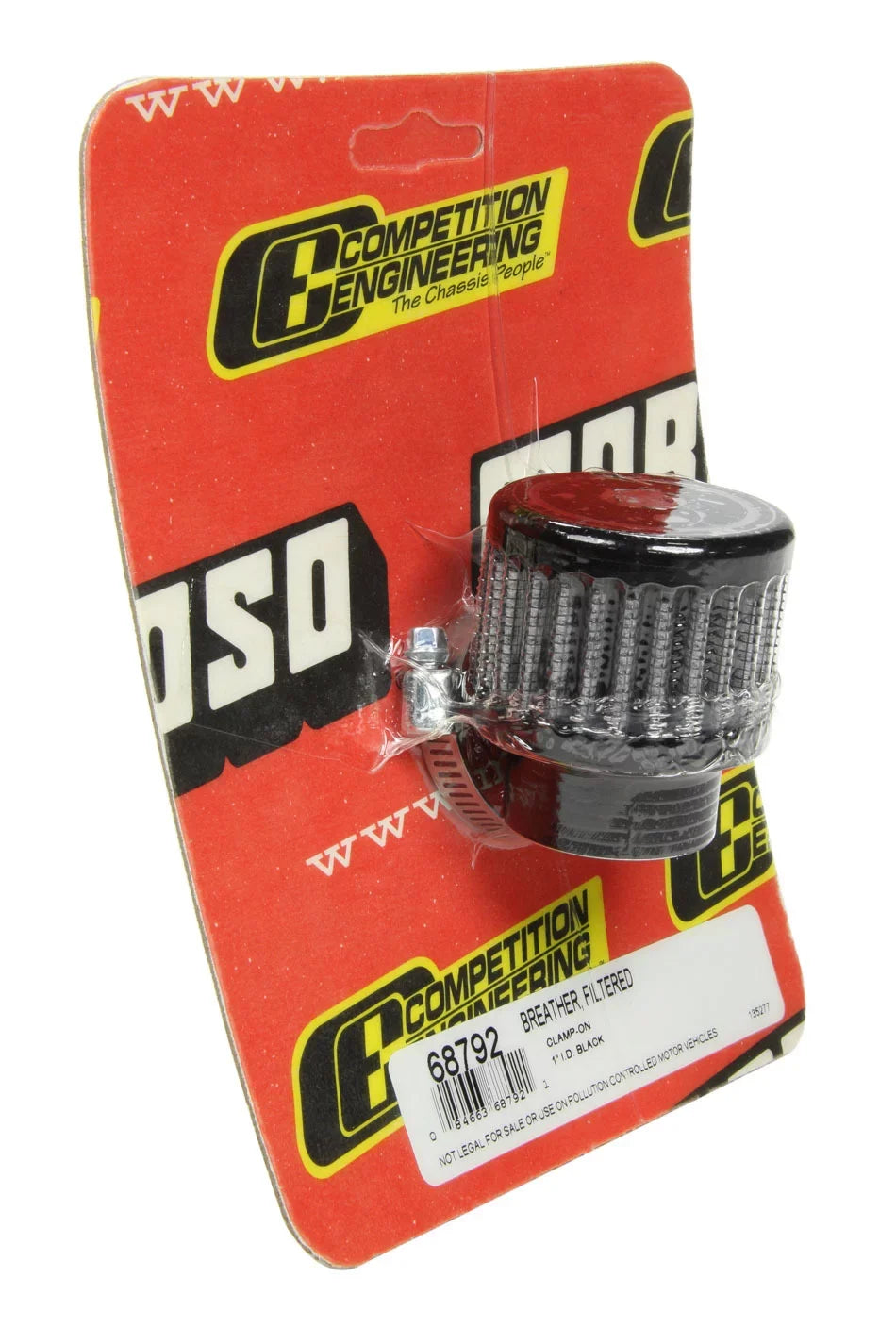 Moroso 68792 Clamp on Valve Cover Breather 1" ID Black