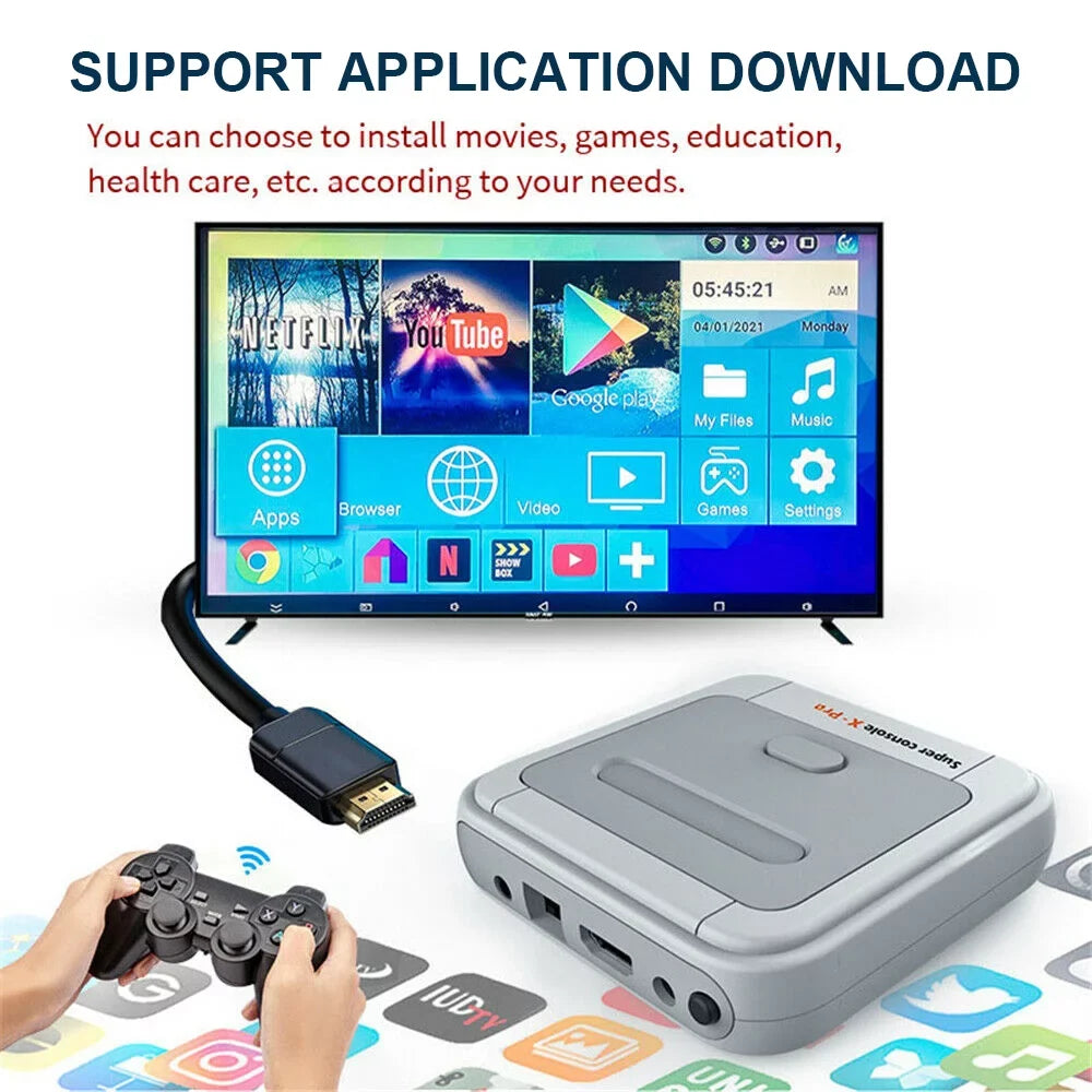 Onemayship Retro Game Console 256GB, Super Console X PRO Built in 50,000+ Games, Video Game Console Systems for 4K TV HD/AV Output, Dual Systems, Compatible with PS1/PSP/MAME/ATARI