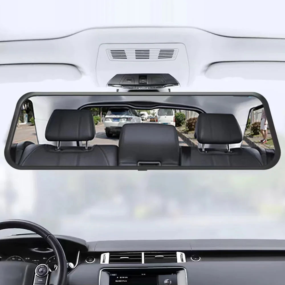 Aibecy 1080P DVR Dash Front & Rear Dual Driving Recorder with 9.66 Inch Touchscreen 170° Wide Angle Support Clear Night-Vision Parking Monitor Motion Detection Collision Locking Loop Recording Re