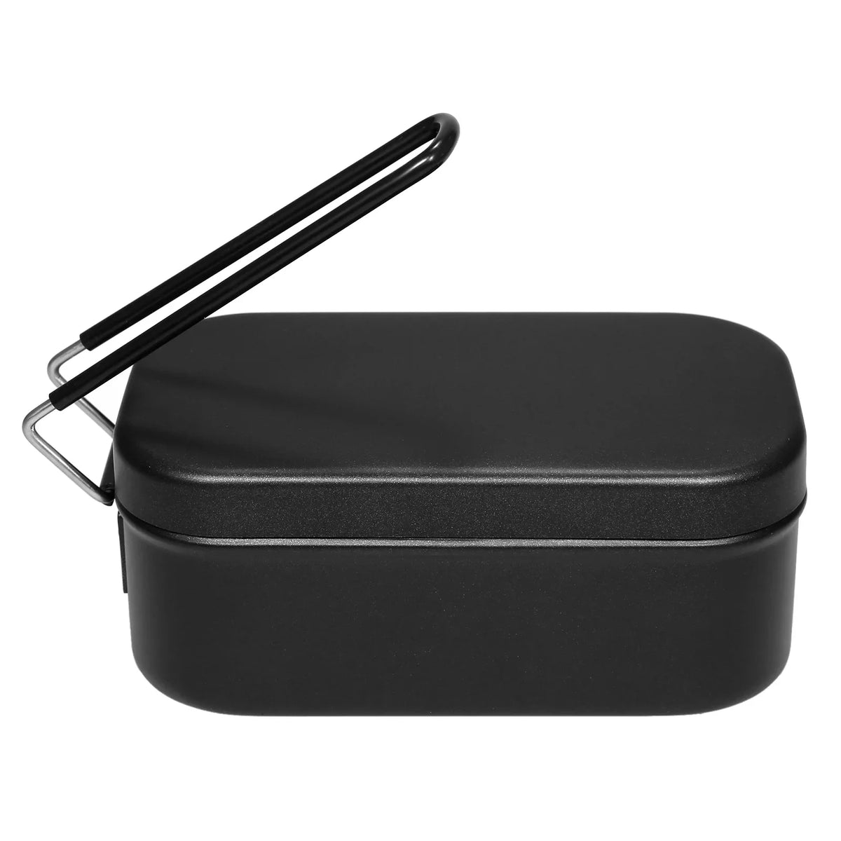 OWSOO 4pcs Cookware Mess Kit 800ml Camping Lunch Box with Steaming Rack Cutting Board for Backpacking Hiking Fishing Mountaineering