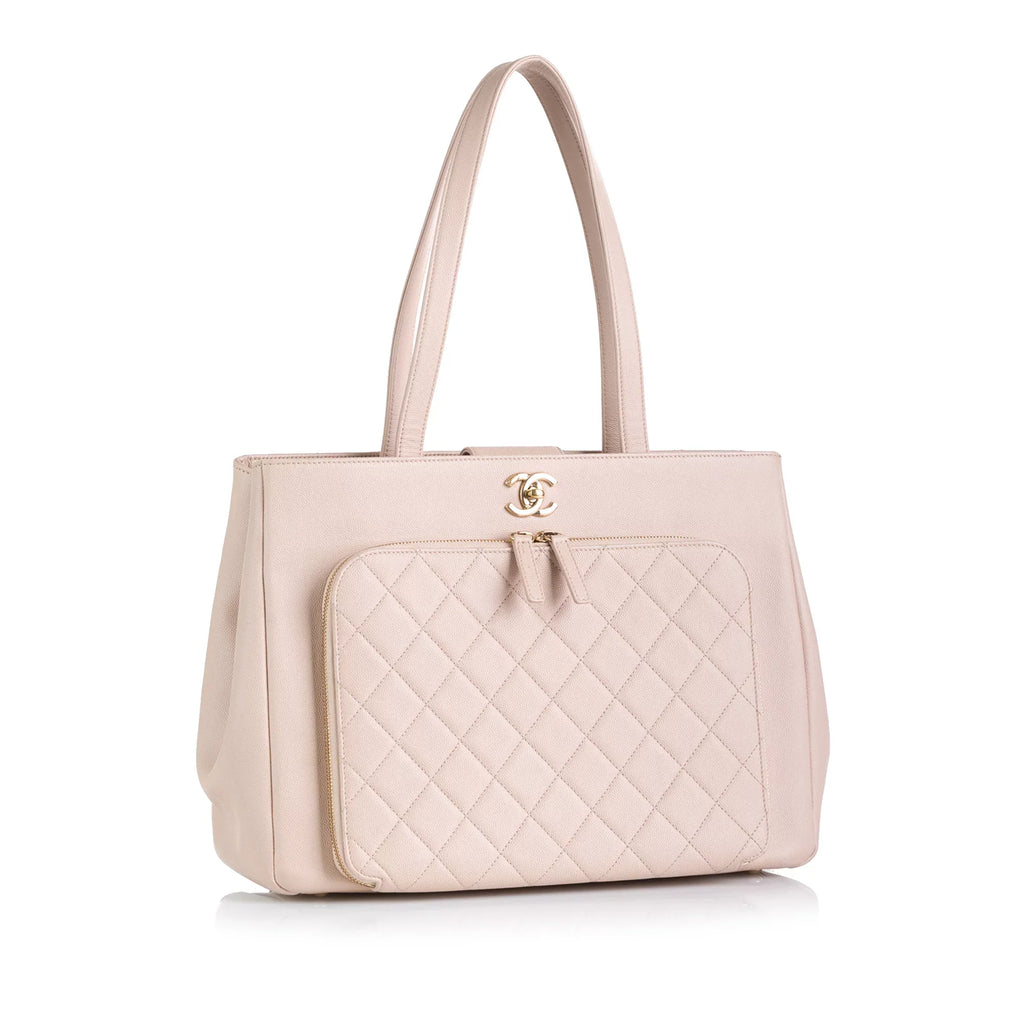 Pre-Owned Authenticated Chanel Business Affinity Shopping Tote Caviar Leather Pink Tote Bag Unisex (Good)