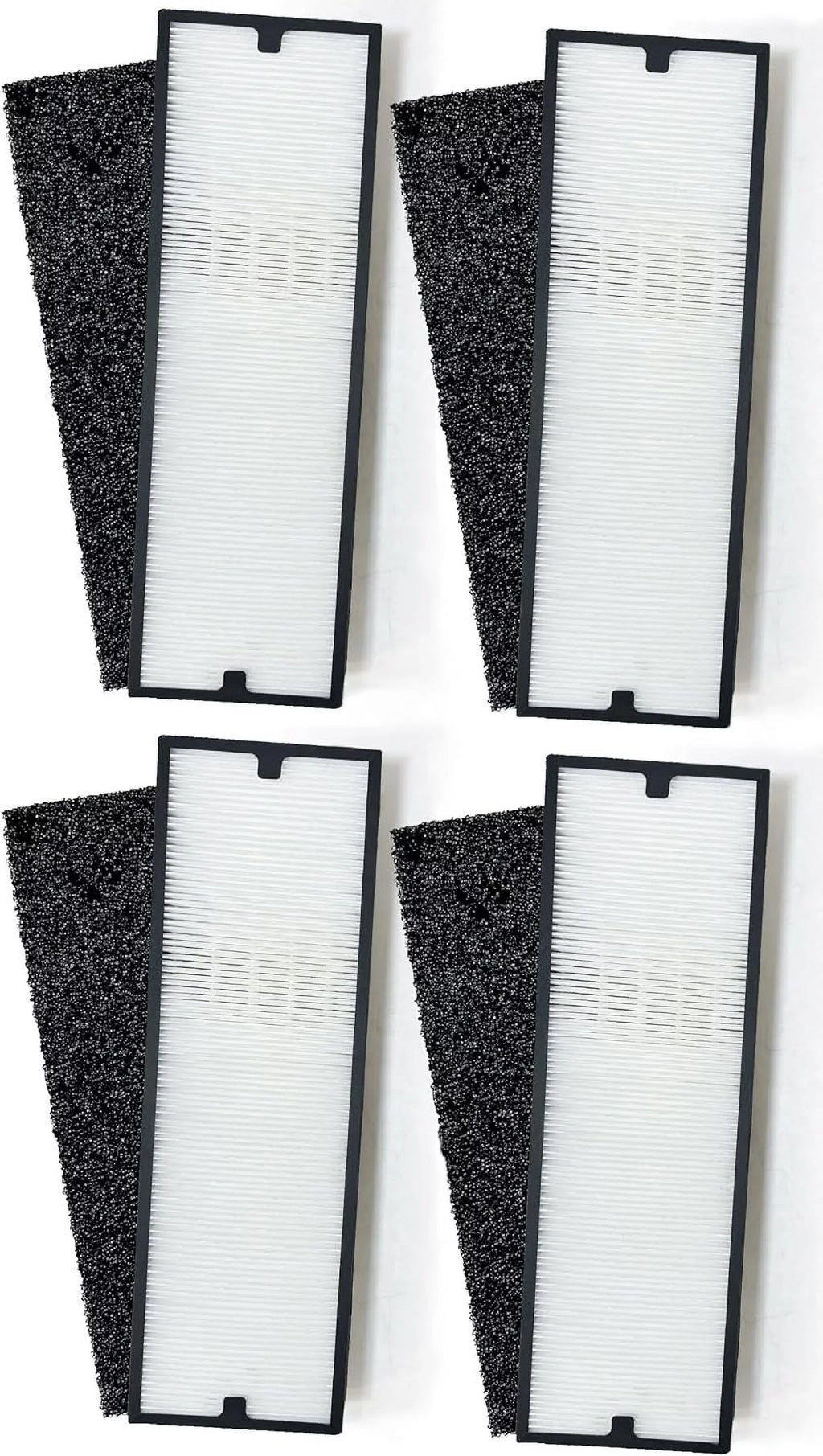 Nispira Particle/Carbon HEPA Filter Set For Blueair Sense+ Sense Air Purifier | Removes Smoke, Chemical VOCs, Odor, Pet Dander | 4 Sets