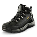 NORTIV 8 Men's Leather Waterproof Hiking Boots Mid Ankle Trekking Mountaineering Outdoor Boots Black Size 10 M US Hiker