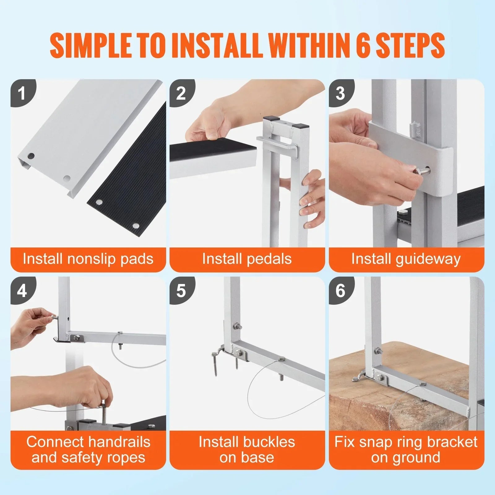 Vevor Retractable 4 Steps, 350 lbs Load Capacity Dock Ladder