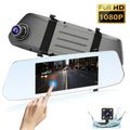 EEEkit Mirror Dash Cam Car Camera, 1080P 7inch Touch Screen Front and Rear View Mirror Camera for Cars, Dual Lens Dash Camera with Night Vision, Motion Detection, G-Sensor, 170° Wide-Angle
