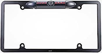 US Car License Plate Frame Backup Rear View Camera Night Vision Parking 8IR Black