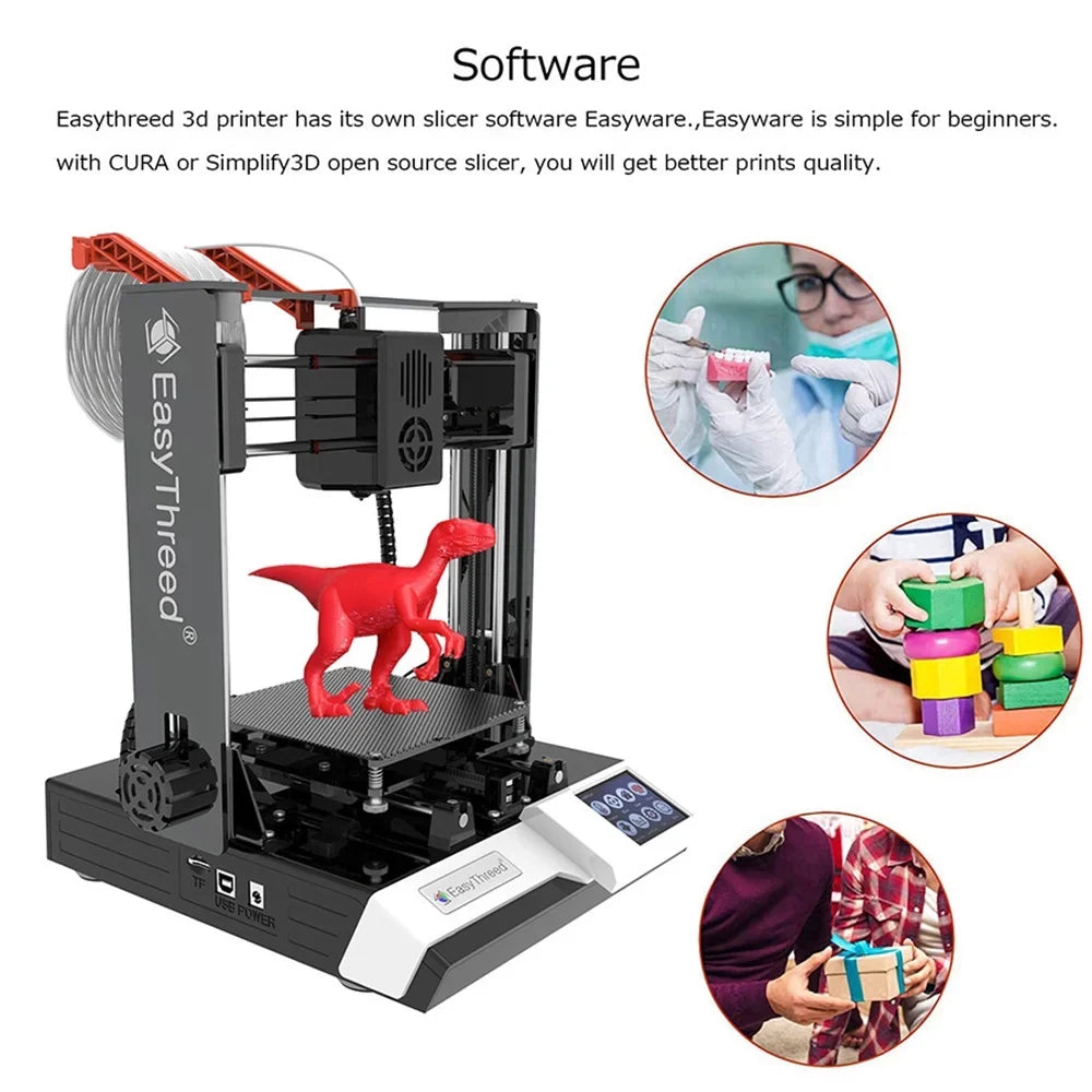 EasyThreed 3D printer,Size Removable With 100x100x100mm/4x4x4inches 3d Printer Print Size Removable With With Tf K6 Plus Tf Comes With Removable With With Printer Hine Mewmewcat Mizuh Buzhi