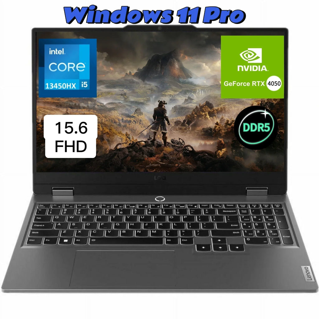 Newest LOQ 15.6" FHD Gaming Notebook, Intel Core Intel Core i5-13450HX,64GB DDR5 RAM,2TB Solid State Drive, NVIDIA GeForce RTX 4050, Backlit,Webcam, HDMI, Bluetooth, Microsoft Windows 11 Pro