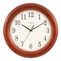 La Crosse Technology 12.5 Inch Cherry finish Oak Wood Atomic Analog Clock, WT-3122A-Int