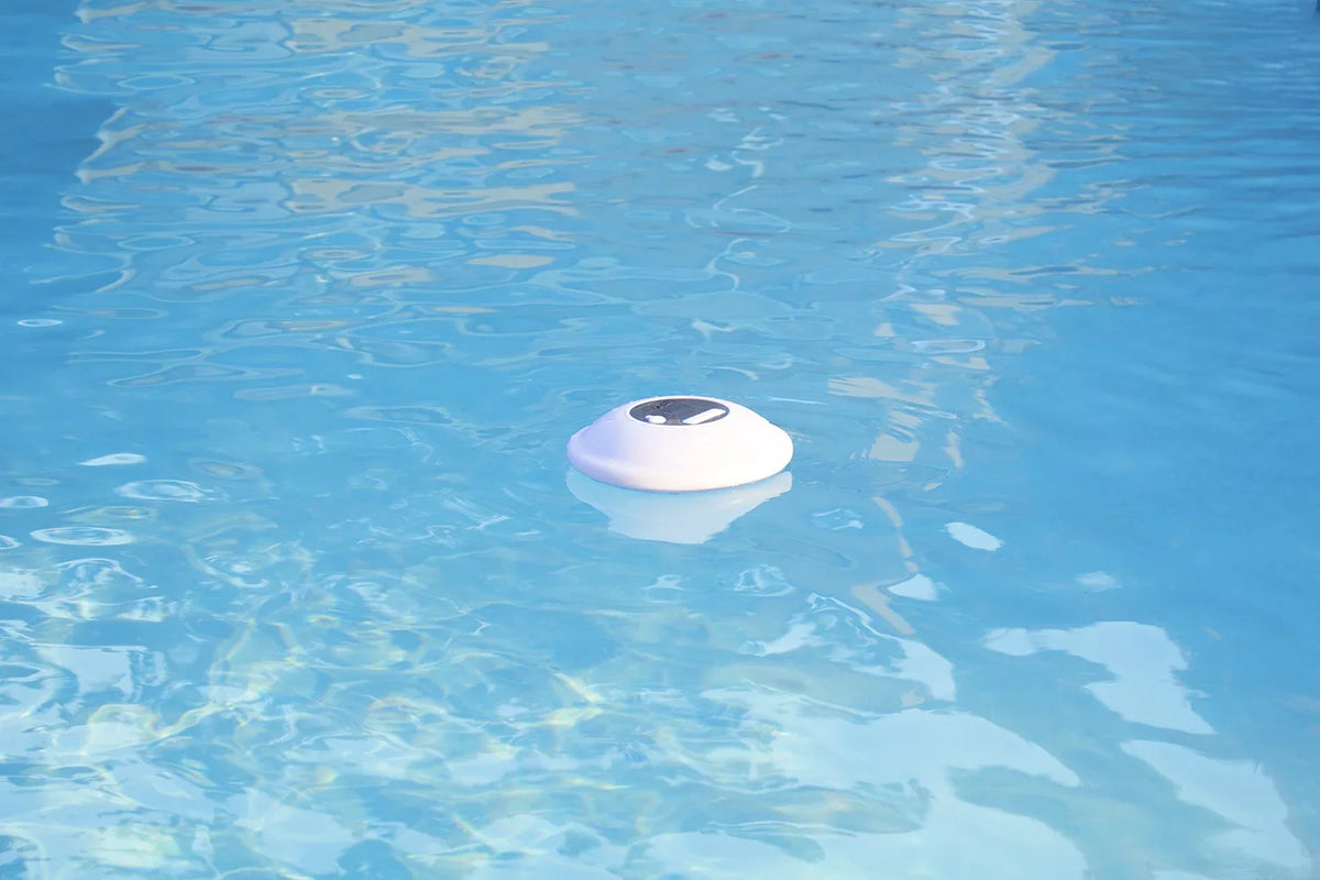 Poolmaster Multi-Light Floating Waterproof Portable Bluetooth Speaker - 7 Color LED Backlight Display with Phone Call Functionality for Swimming Pools, Lakes, Outdoors