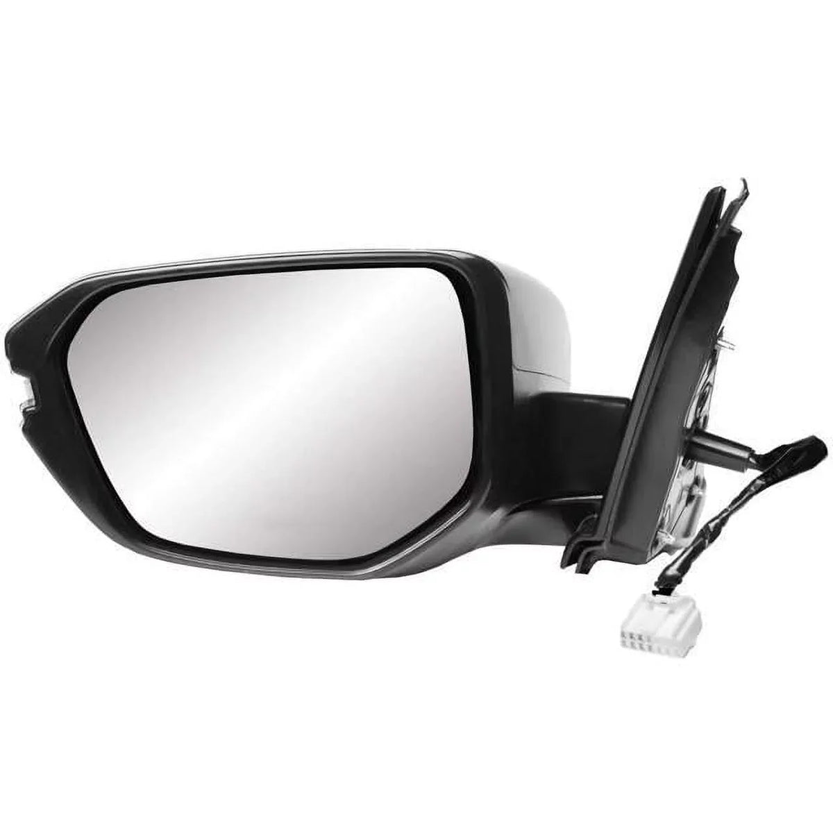 K-Source Driver Side Mirror for HONDA Civic Hatchback, (textured black w/PTM cover, w/turn signal, foldaway), w/o camera, w/o chrome trim, L, (17-20) 63636H