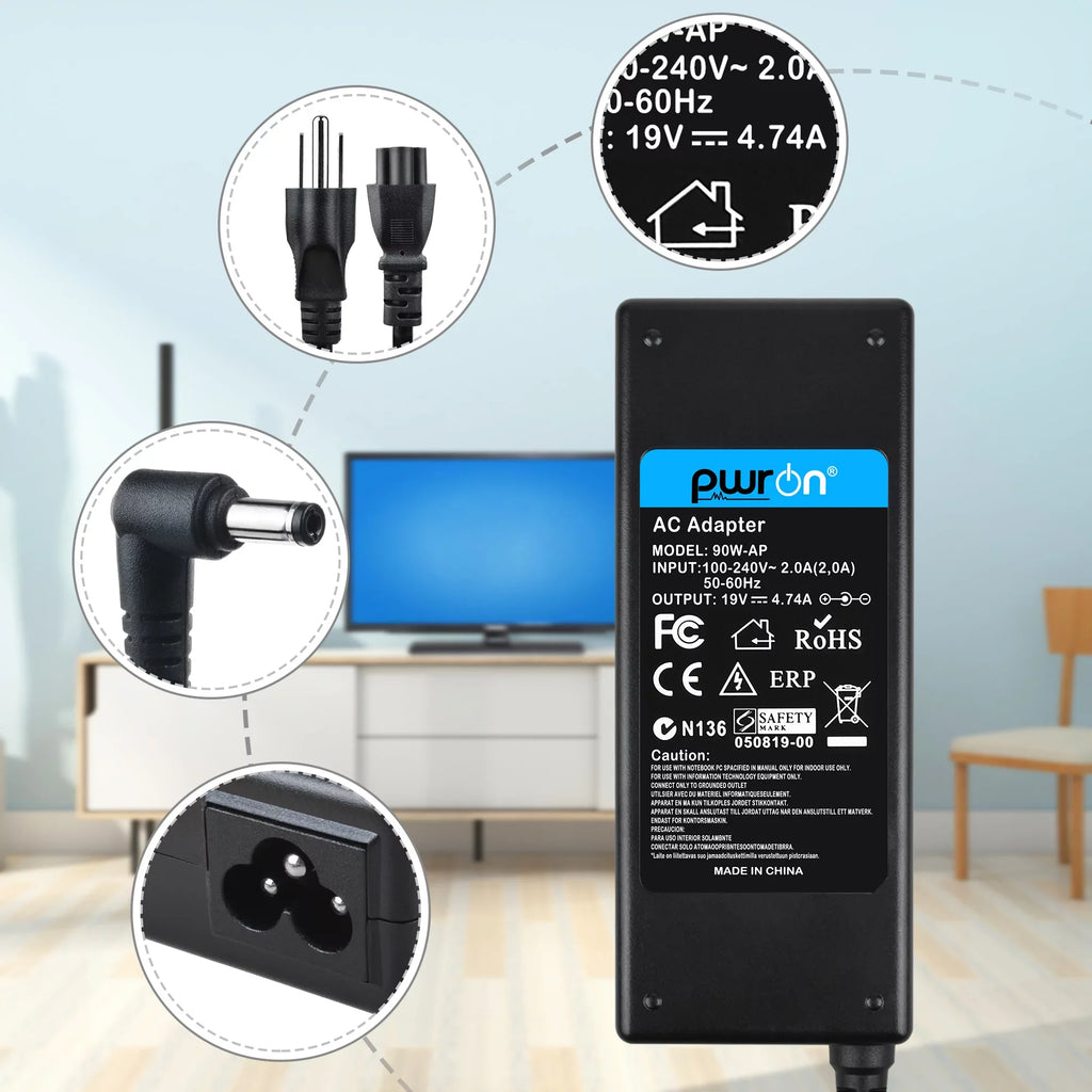 PwrON Compatible AC Adapter Replacement for Goal Zero Yeti 1250 p/n: 31901 Solar Generator Power Supply Cord