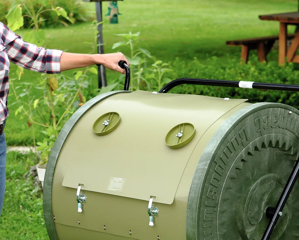 Mantis Compact ComposTumbler CT02001 Easy-to-Load Easy-to-Empty with No Bending - Sturdy and durable, Holds 88 Gallons, Low Cost Per Gallon