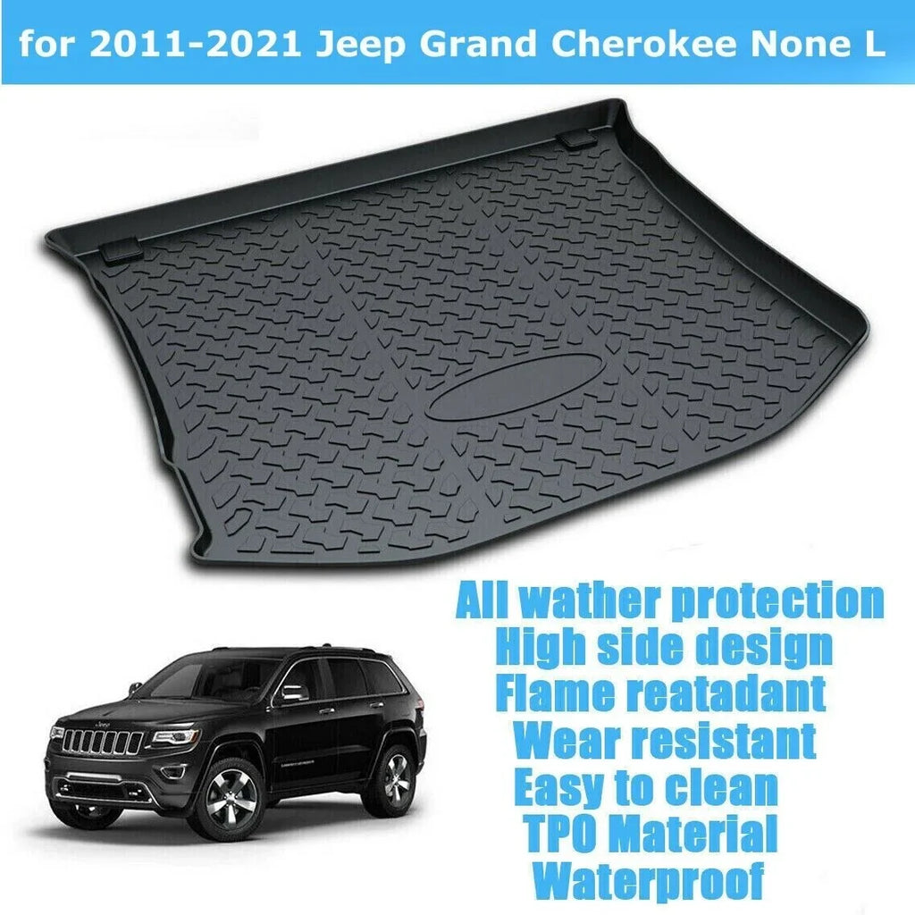 Easy to Clean for 2011-2021 Jeep Grand Cherokee TPO Rear Cargo Trunk Mats Liner